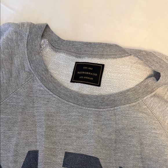 Free People Retrobrand Gray Paris Print Women’s Sweatshirt - Picture 2 of 3